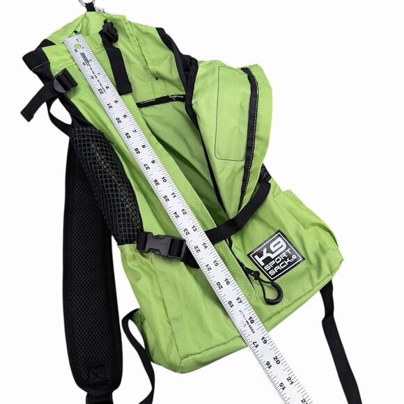 K9 Sport Sack Pet Dog Cat Carrier Backpack Lime Green Size M Ventilated - Picture 6 of 12